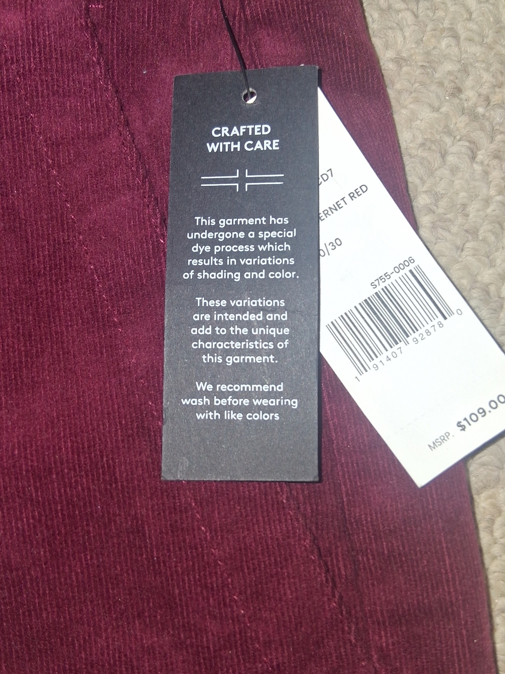 Liverpool Jeans Company Wide-Leg Corduroy Jeans in Deep Wine - Picture 9 of 10